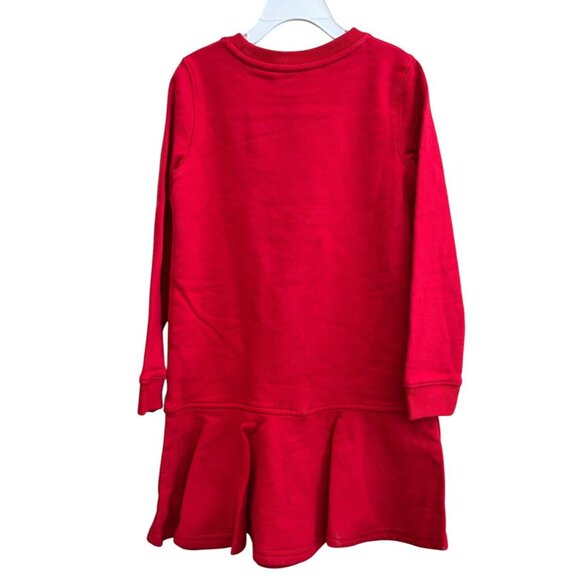 POLO Ralph Lauren Girls Size 6 Sweatshirt Fleece Skiing Bear Red Dress NWT - Picture 3 of 5